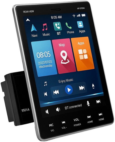 Mekede 2Din Car Radio 9,7" CarPlay, Android Auto, 2GB RAM, Bluetooth, WiFi, GPS, big screen - Car Radio - Main image