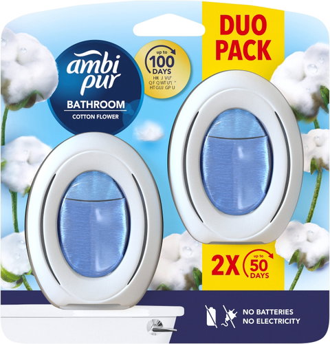 AMBI PUR Bathroom Cotton Flower 2×7.5 ml - Air Freshener - Main image