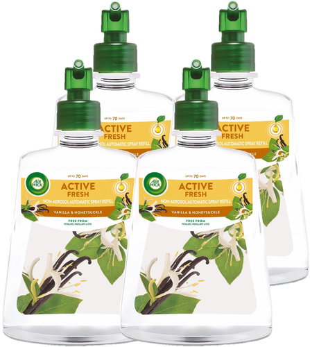 AIR WICK Active Fresh Automatic refill Vanilla & Honeysuckle 4×228 ml - Air Freshener - Main image