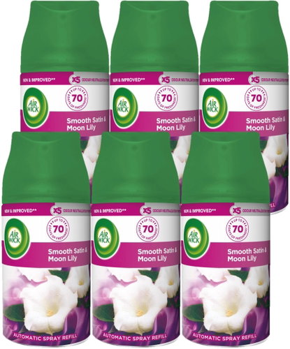 AIR WICK Freshmatic - Lágy szatén és Holdliliom utántöltő, 6×250 ml - Légfrissítő - Fő fotó