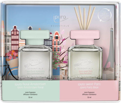 IPURO Essentials Paris & Amsterdam 2 × 50 ml - Reed Diffuser - Main image