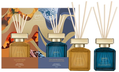 IPURO Essentials Amber & Riverside 2 × 50 ml - Reed Diffuser - Main image