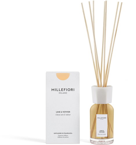 MILLEFIORI MILANO Lime & Vetiver 100 ml - Reed Diffuser - Main image