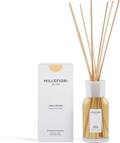 MILLEFIORI MILANO Lime & Vetiver 250 ml - Reed Diffuser - Main image