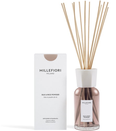MILLEFIORI MILANO Silk & Rice Powder 500 ml - Reed Diffuser - Main image