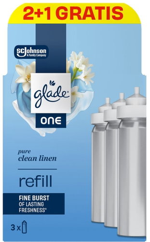 GLADE One Clean Linen náplň 3× 10 ml - Replacement Refill - Main image