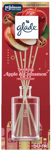 GLADE Reeds Twinkling Apple&Cinnamon 50 ml - Reed Diffuser - Main image