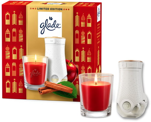 GLADE Gift Pack Candle Apple 112 g + Electric Apple 20 ml - Gift Set - Main image