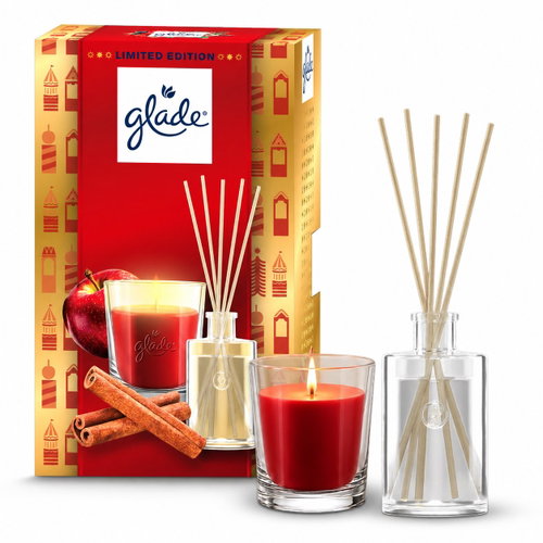 GLADE Gift Pack Candle Apple 112 g + Reeds Apple 50 ml - Gift Set - Main image