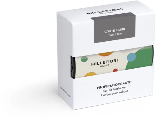 MILLEFIORI MILANO Icon Textil, White Musk - Car Air Freshener - Main image