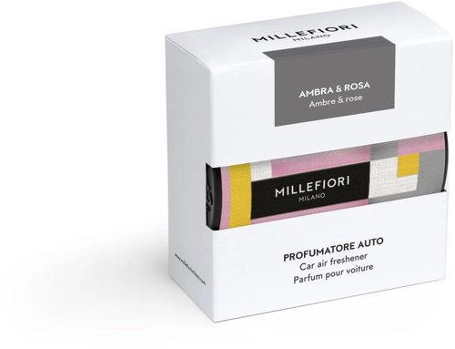 MILLEFIORI MILANO Icon Textil, Ambra & Rosa - Car Air Freshener - Main image