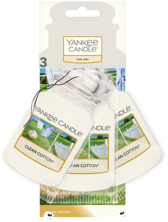 YANKEE CANDLE Car Jar Clean Cotton 3 db