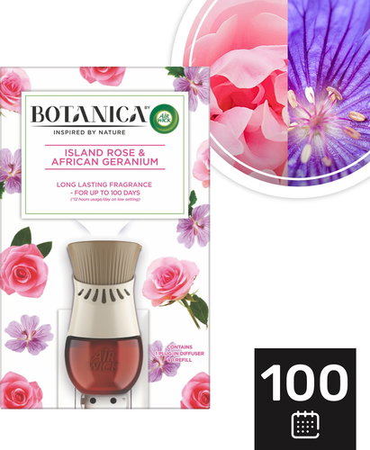 Botanica by Air Wick Electric Exotic Rose and African Geranium 19ml - Air Freshener - Main image
