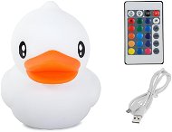 Verk 24082 Nočná RGB lampička dotyková kačička USB 1200 mAh s diaľkovým ovládaním - Osvetlenie do detskej izby