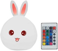 Verk 24073 Nočná RGB lampička dotyková králik USB 1200 mAh s diaľkovým ovládaním - Osvetlenie do detskej izby