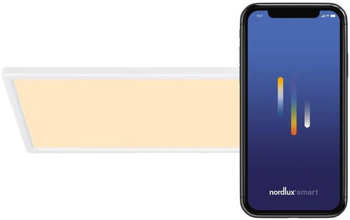 Nordlux Harlow Smart IP54 RGB Ultra-thin dimmable LED panel - white - LED Panel - Main image