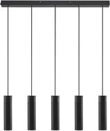 Nordlux LED chandelier Tilo - black, 5 shades - Chandelier