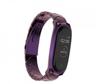 HappyLife Full metal replacement bracelet for Mi Band 3/4 Color: Purple MIBANDCZX00193 - Watch Strap