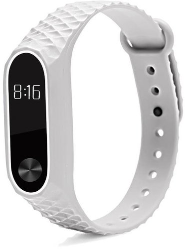 Xiaomi Structured two-colour replacement wristband for Mi Band 2 Colour: Grey-White MIBANDCZ - Watch Strap - Main image