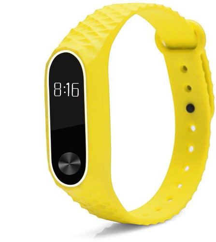 Xiaomi Structured dual-colour replacement wristband for Mi Band 2 Colour: Yellow-White MIBANDC - Watch Strap - Main image