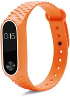 Xiaomi Structured dual-colour replacement wristband for Mi Band 2 Colour variant: orange and white M - Watch Strap