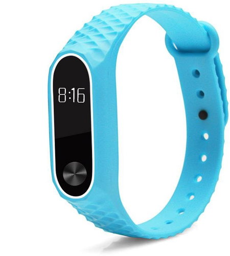 Xiaomi Structured dual-colour replacement wristband for Mi Band 2 Colour: Turquoise-White MIB - Watch Strap - Main image