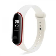 Xiaomi Dual-colour replacement wristband for Mi Band 3/4 Colour: White-Red MIBANDCZX00262 - Watch Strap