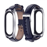 Xiaomi KMPRO Leather strap with metal case replacement bracelet for Mi Band 3/4 Color: Mo - Watch Strap