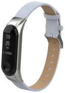 Xiaomi Leather strap with metal case replacement bracelet for Mi Band 3 Color: Grey MIBAN - Watch Strap
