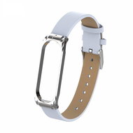 Xiaomi Leather strap with metal case for Mi Band 4 Color: Grey MIBANDCZX00491 - Watch Strap