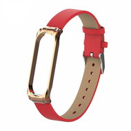 Xiaomi Leather strap with metal case for Mi Band 4 Color: Red MIBANDCZX00486 - Watch Strap