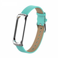 Xiaomi Leather strap with metal case for Mi Band 4 Color: Turquoise MIBANDCZX00494 - Watch Strap