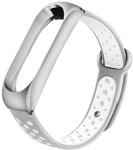 Xiaomi Stainless replacement bracelet for Mi Band 3/4 Color: Grey-White (Silver case) MIB - Watch Strap - Main image