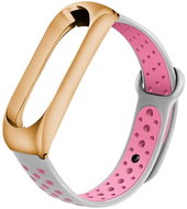 Xiaomi Stainless replacement bracelet for Mi Band 3/4 Color: Grey-Pink (Rose Gold case - Watch Strap