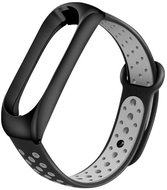 Xiaomi Stainless replacement bracelet for Mi Band 3/4 Color: Black-Grey (Black case) MIBAN - Watch Strap