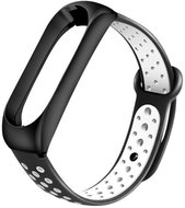 Xiaomi Stainless replacement bracelet for Mi Band 3/4 Color: Black and White (Black case) MIBAN - Watch Strap