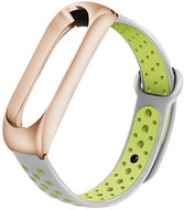 Xiaomi Stainless replacement bracelet for Mi Band 3/4 Color: Grey-Green (Gold case) MIBA - Watch Strap