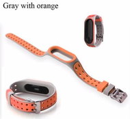 Velvet for Mi Band 3/4 Color: Grey-Orange MIBANDCZX00863 - Watch Strap