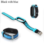 Velvet for Mi Band 3/4 Color: Black-Blue MIBANDCZX00860 - Watch Strap