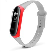 TL Dual colour wristband for Xiaomi Mi band 3/4 Color: Grey-Red MIBANDCZX00941 - Watch Strap