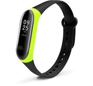 TL Dual colour wristband for Xiaomi Mi band 3/4 Color: Black-Green MIBANDCZX00939 - Watch Strap