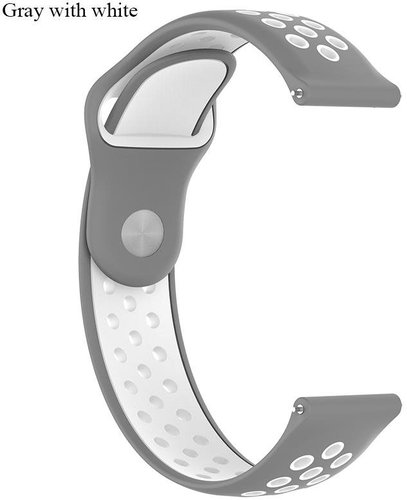 HappyLife ABS Replacement strap 22mm Colour: Grey-White MIBANDCZX00982 - Watch Strap - Main image