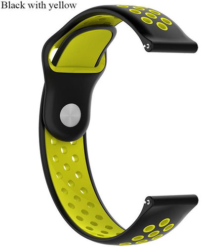 HappyLife ABS Replacement strap 22mm Colour: Black-Yellow MIBANDCZX00986 - Watch Strap - Main image