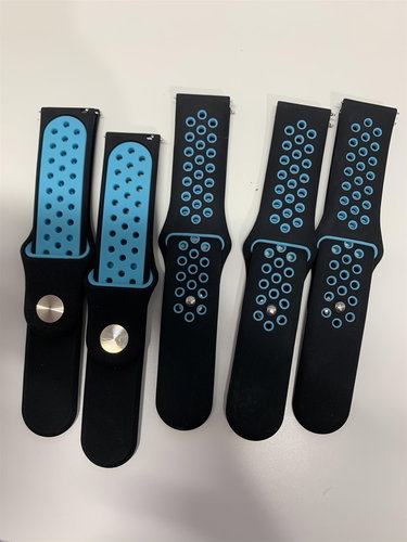 HappyLife ABS Replacement strap 22mm Colour: Black-Blue MIBANDCZX00972 - Watch Strap - Main image