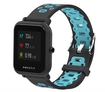 HappyLife SPM replacement strap 22mm Colour: Black-Blue MIBANDCZX01003 - Watch Strap - Main image