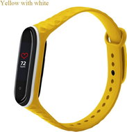 Structured two-tone bracelet for Mi Band 3/4 Color: Yellow-White MIBANDCZX01078 - Watch Strap