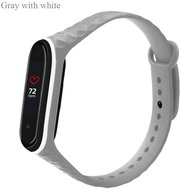 Structured two-tone bracelet for Mi Band 3/4 Color: Grey-White MIBANDCZX01074 - Watch Strap