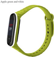 Structured two-tone bracelet for Mi Band 3/4 Color: Apple Green-White MIBANDCZX010 - Watch Strap