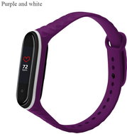 Structured two-tone bracelet for Mi Band 3/4 Color: Purple and White MIBANDCZX01069 - Watch Strap