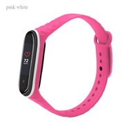 Structured two-tone bracelet for Mi Band 3/4 Color: Pink-White MIBANDCZX01073 - Watch Strap